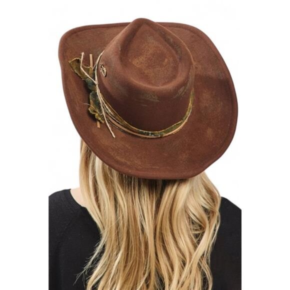 Distress Vintage Shapable Fedora Cowboy Hat main image 2